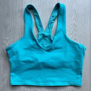 Alo Airbrush Real Bra Tank - Teal Blue Size M